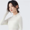 Machine-washable semi-high-neck women's sweater, seamless 100% pure wool sweater, early autumn thin knitted base layer for women Application Scenario